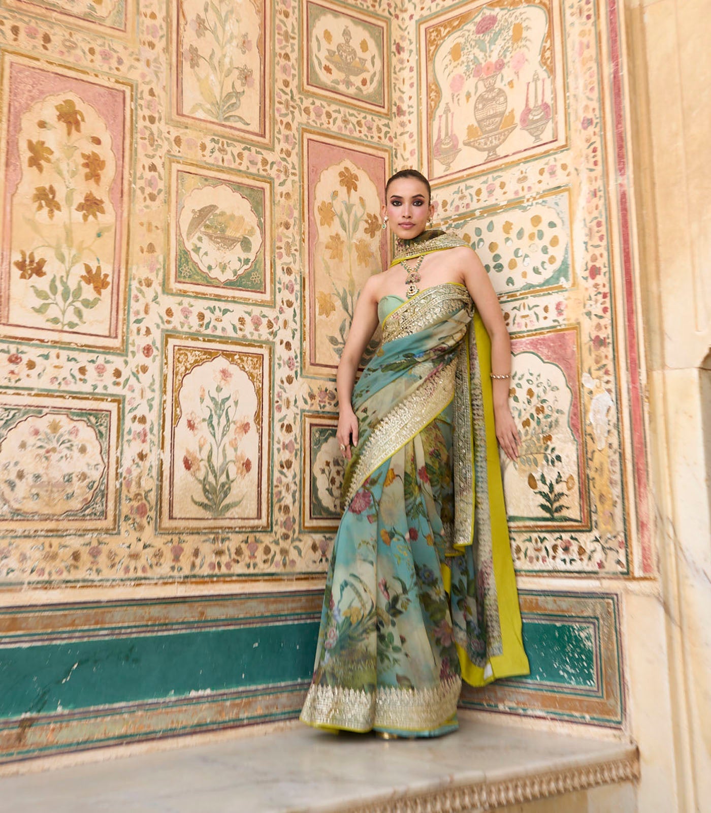 Ruh Printed Saree Set
