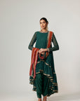 Jade Green Dhoti Kurta With Dupatta Set