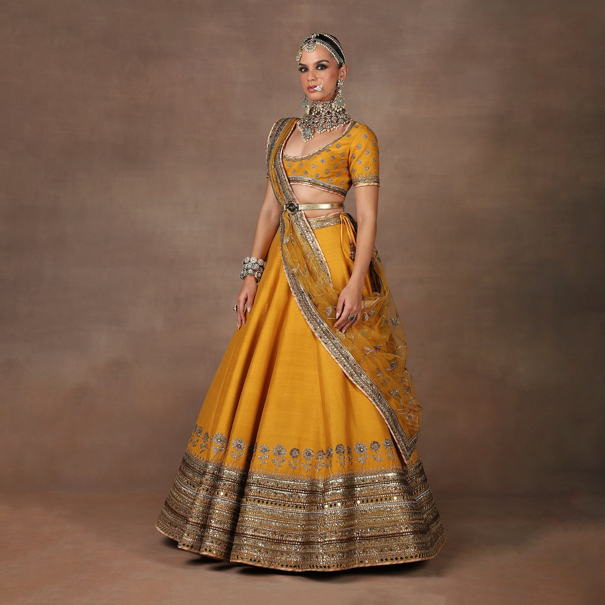 Amber Yellow Lehenga Set