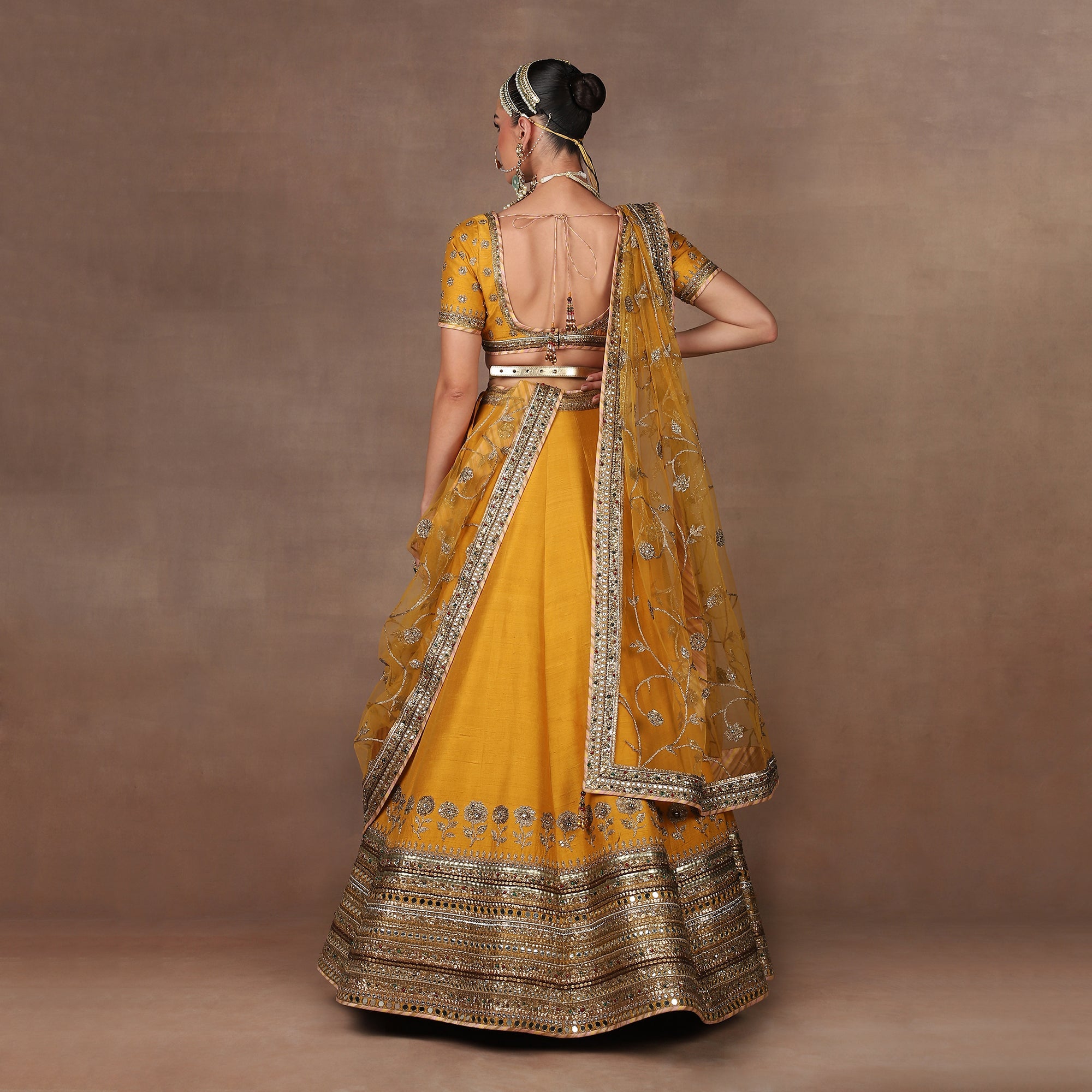 Amber Yellow Lehenga Set