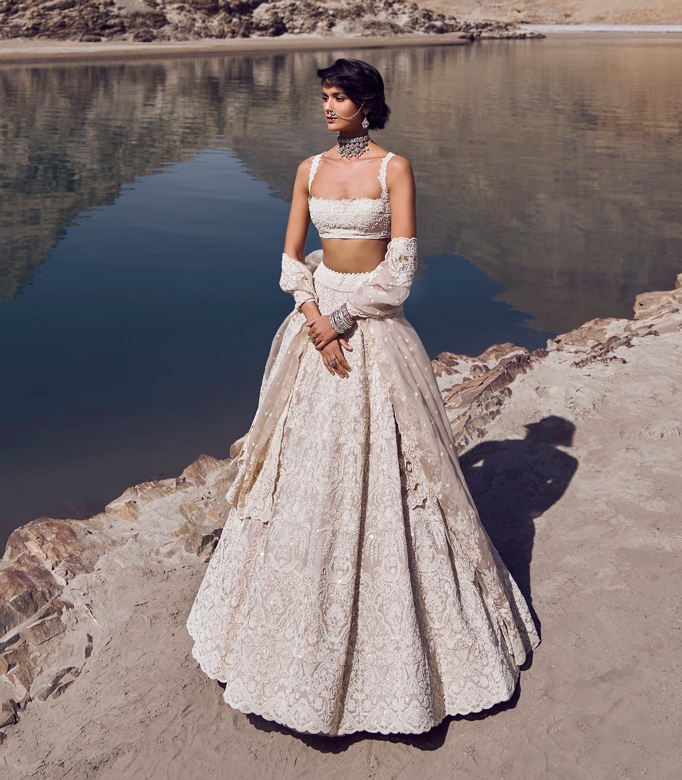 Carmine Lehenga Set