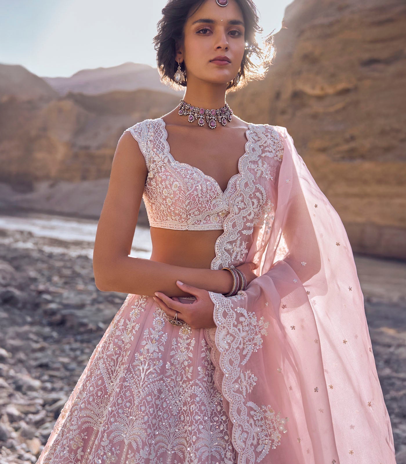 Palm Tree Lehenga Set