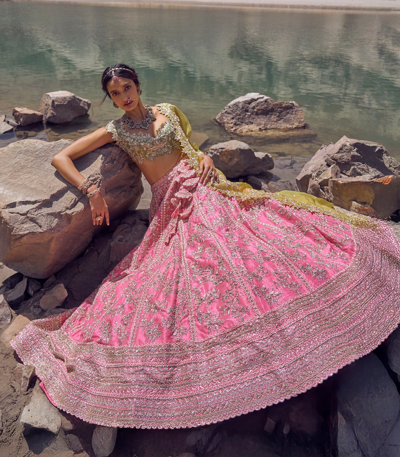 Bhavani Lehenga Set - Multicolor