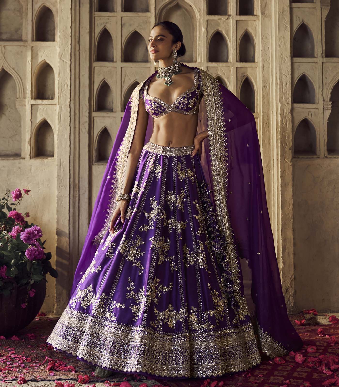 Purple Renuka Lehenga Set