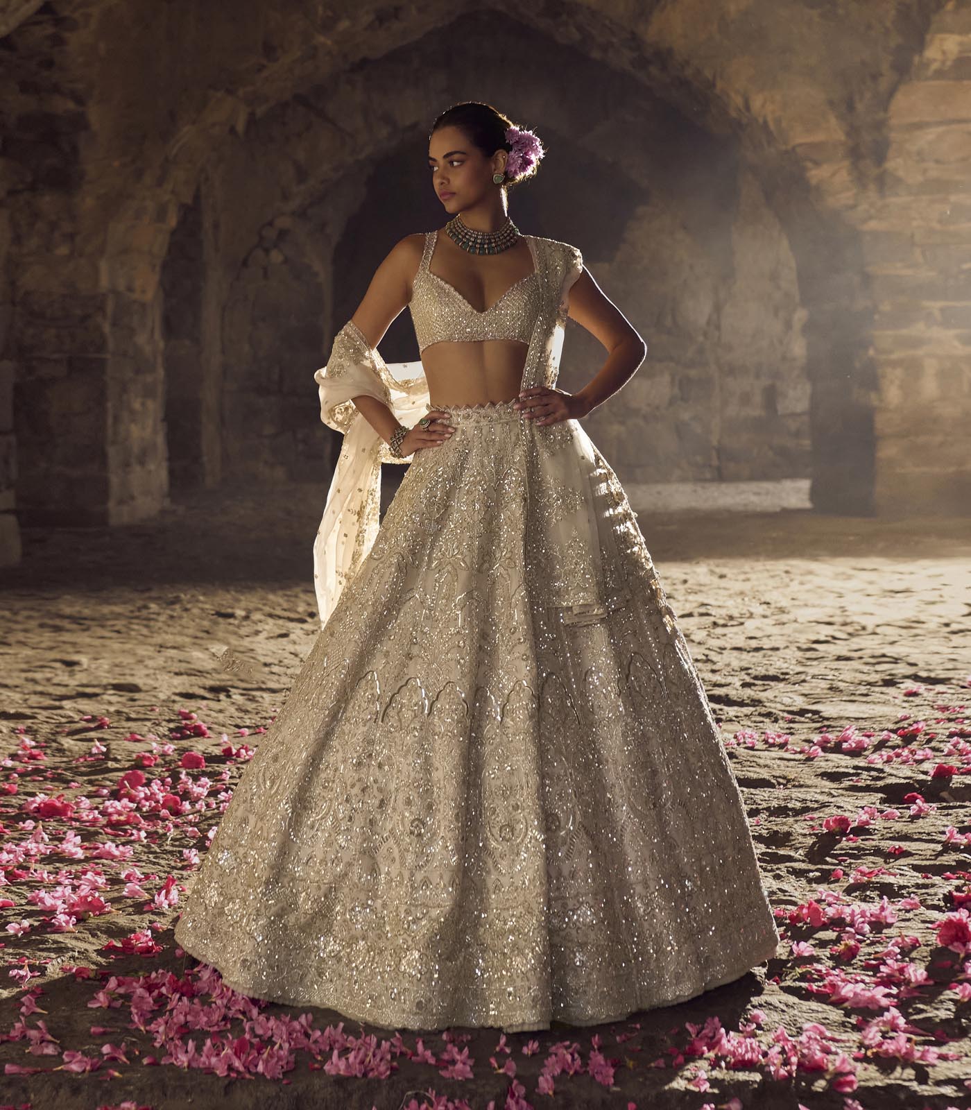 Ivory Sneha Lehenga Set