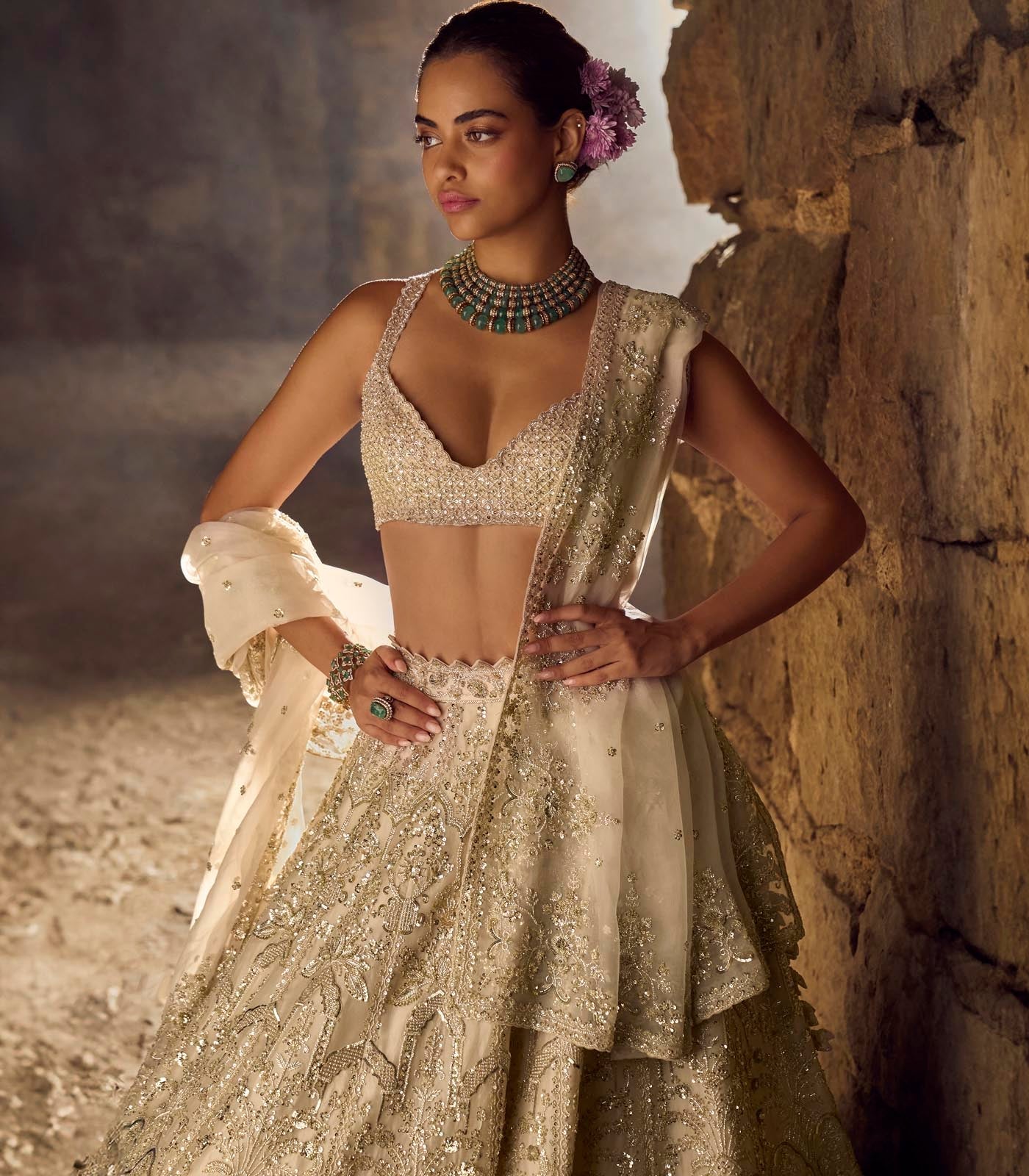 Ivory Sneha Lehenga Set