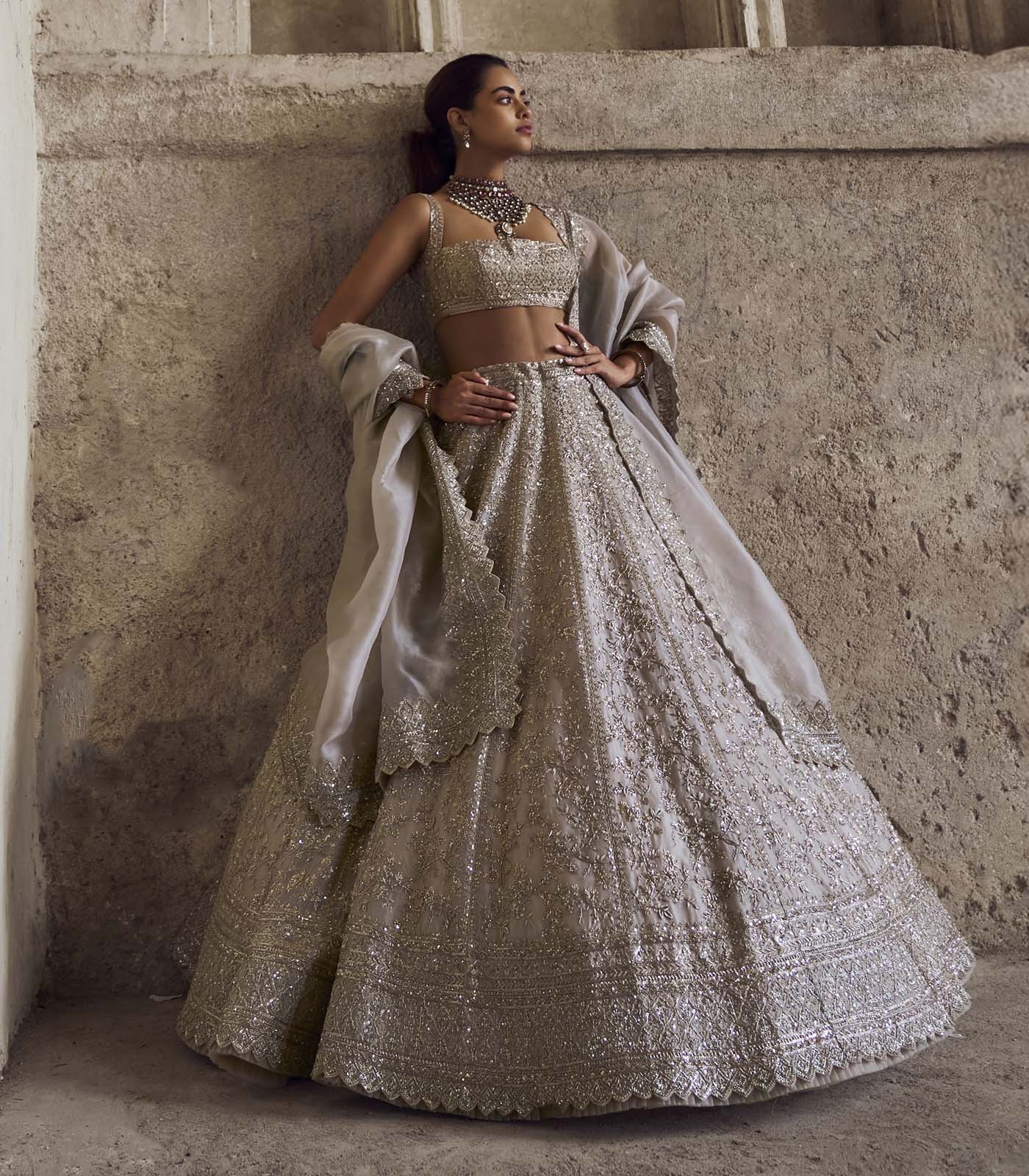 Ivory Divila Lehenga Set
