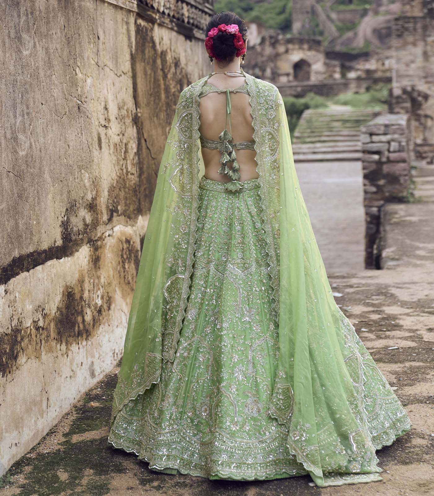 Green Naina Lehenga Set