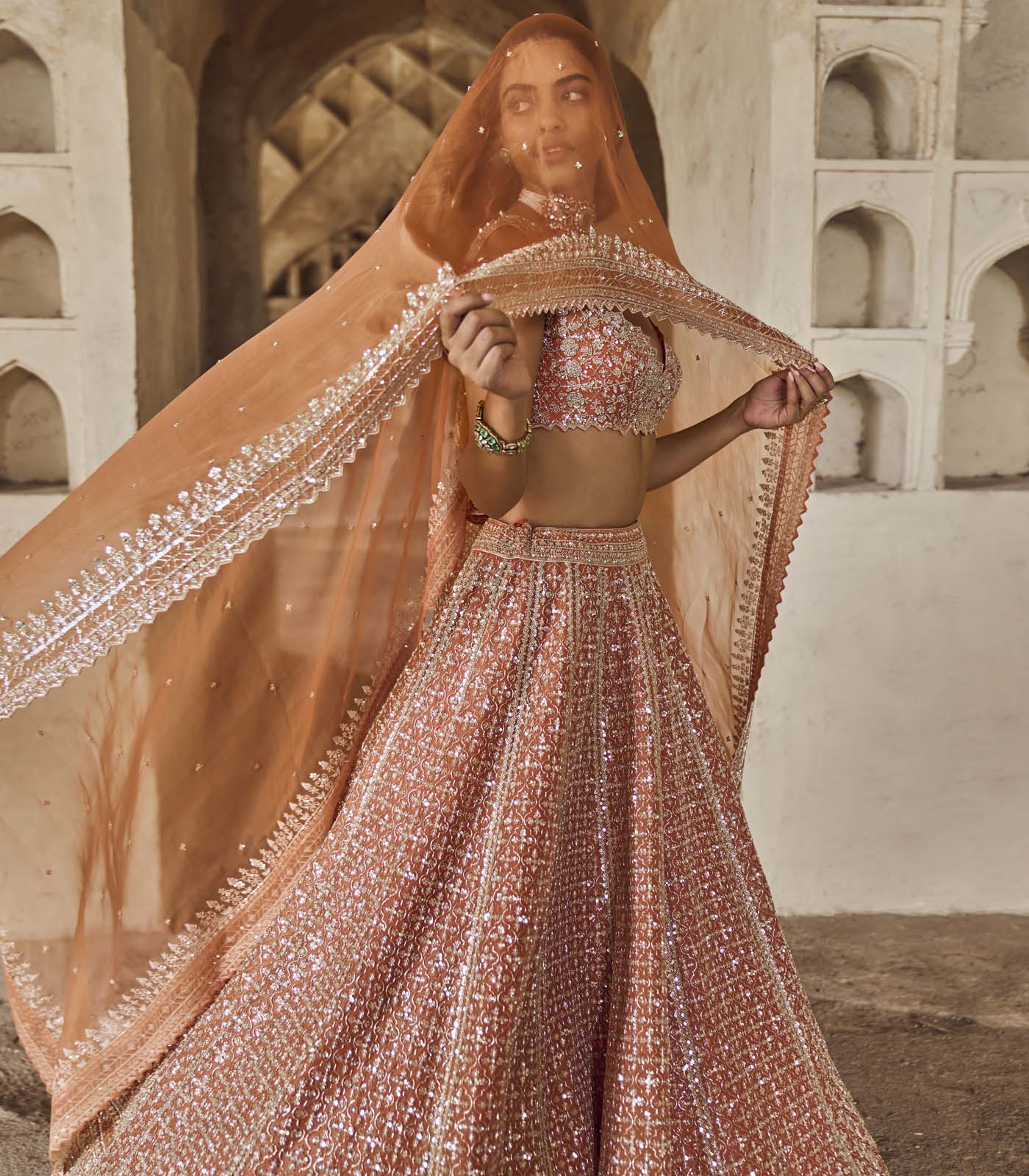 Orange Leela Lehenga Set