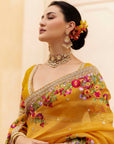 Zardozi Border Saree Set