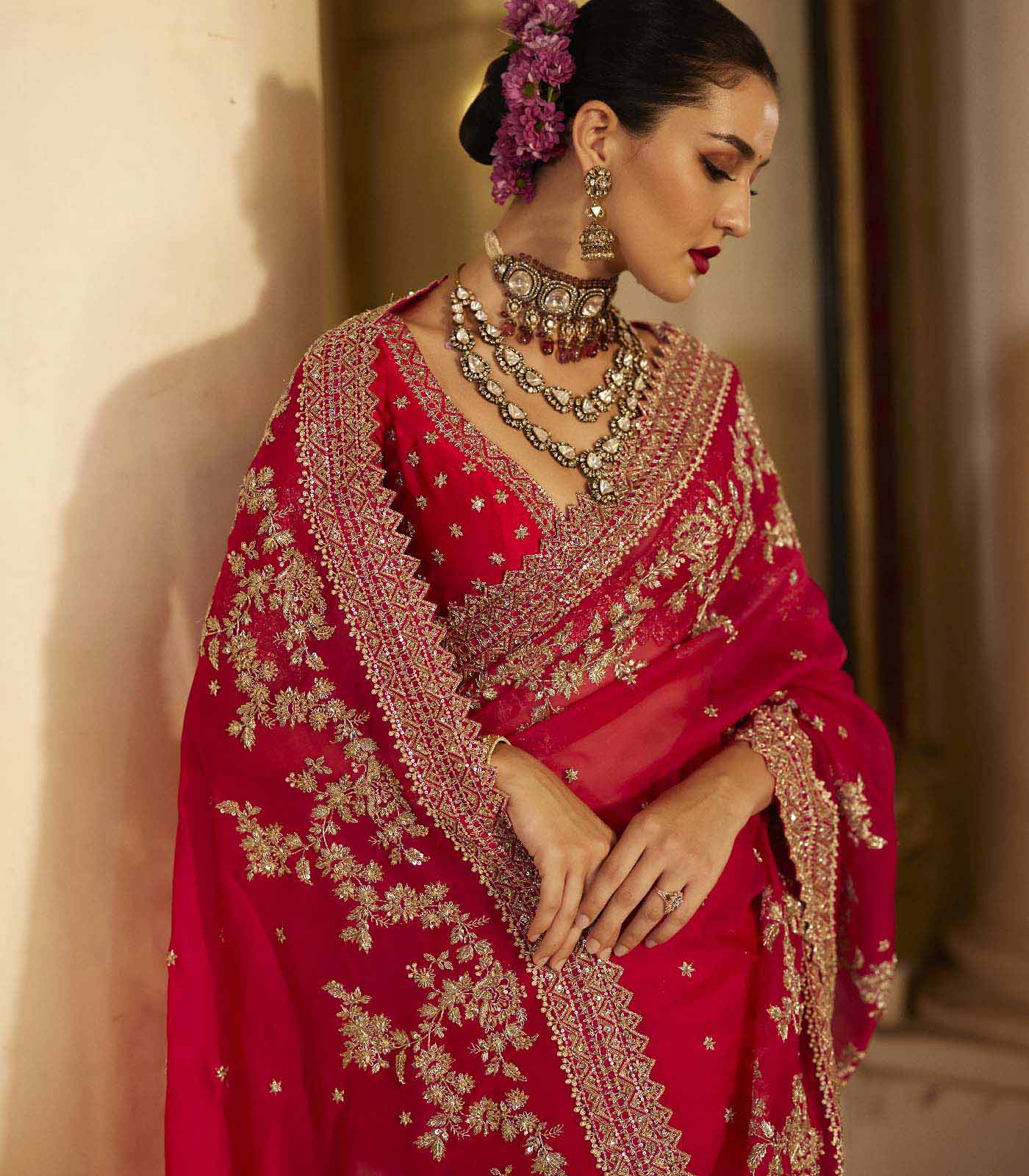 Zardozi Saree Set