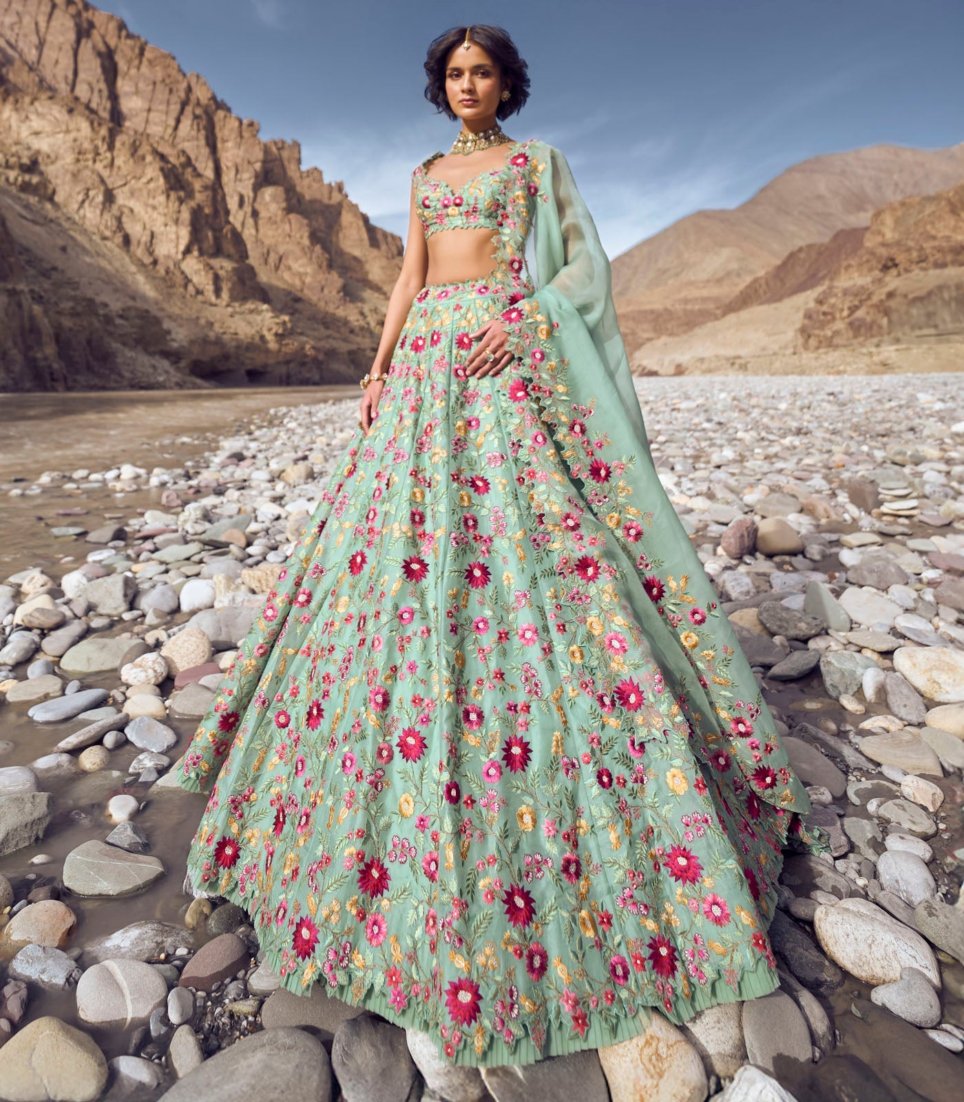 Azure Lehenga Set