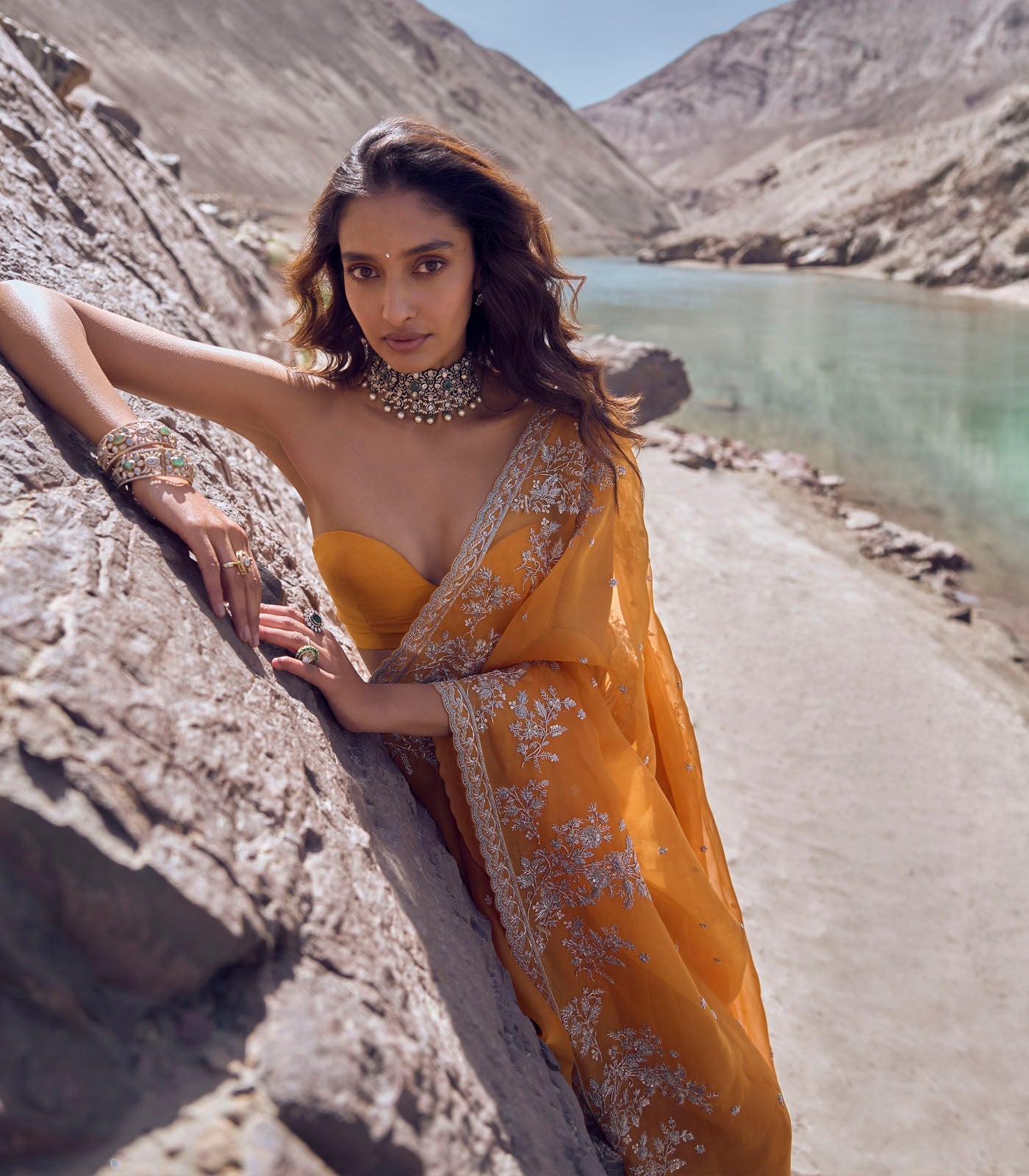 Inayat Saree Set - Orange