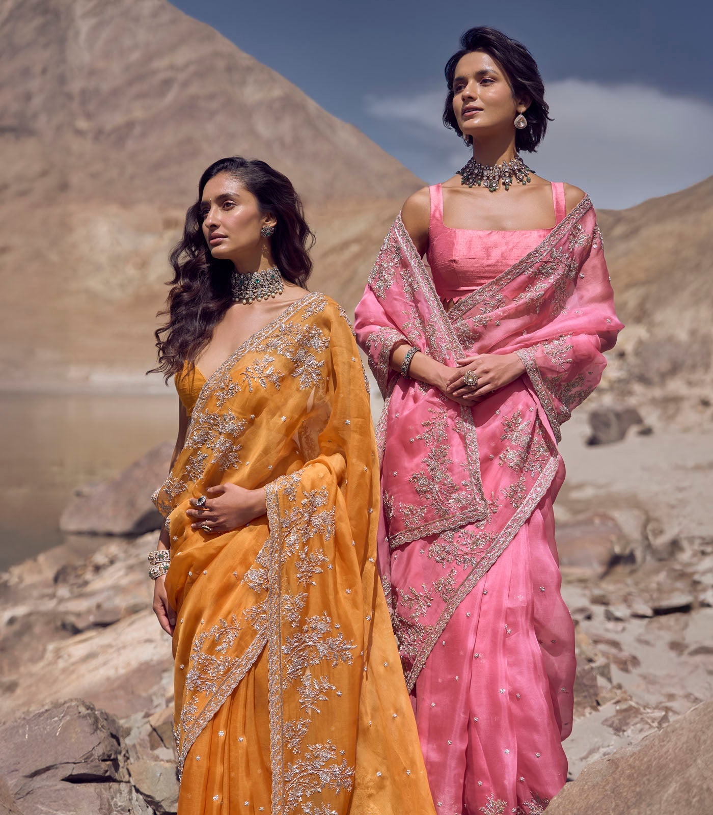 Inayat Saree Set - Pink