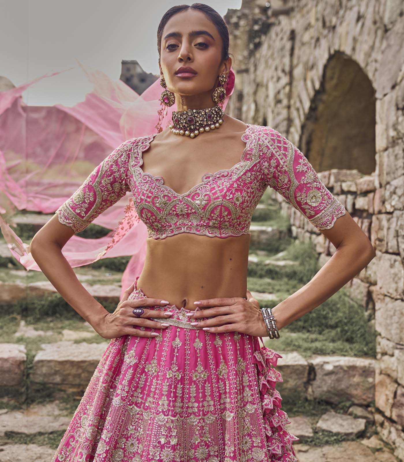 Candy Pink Rhea Lehenga Set