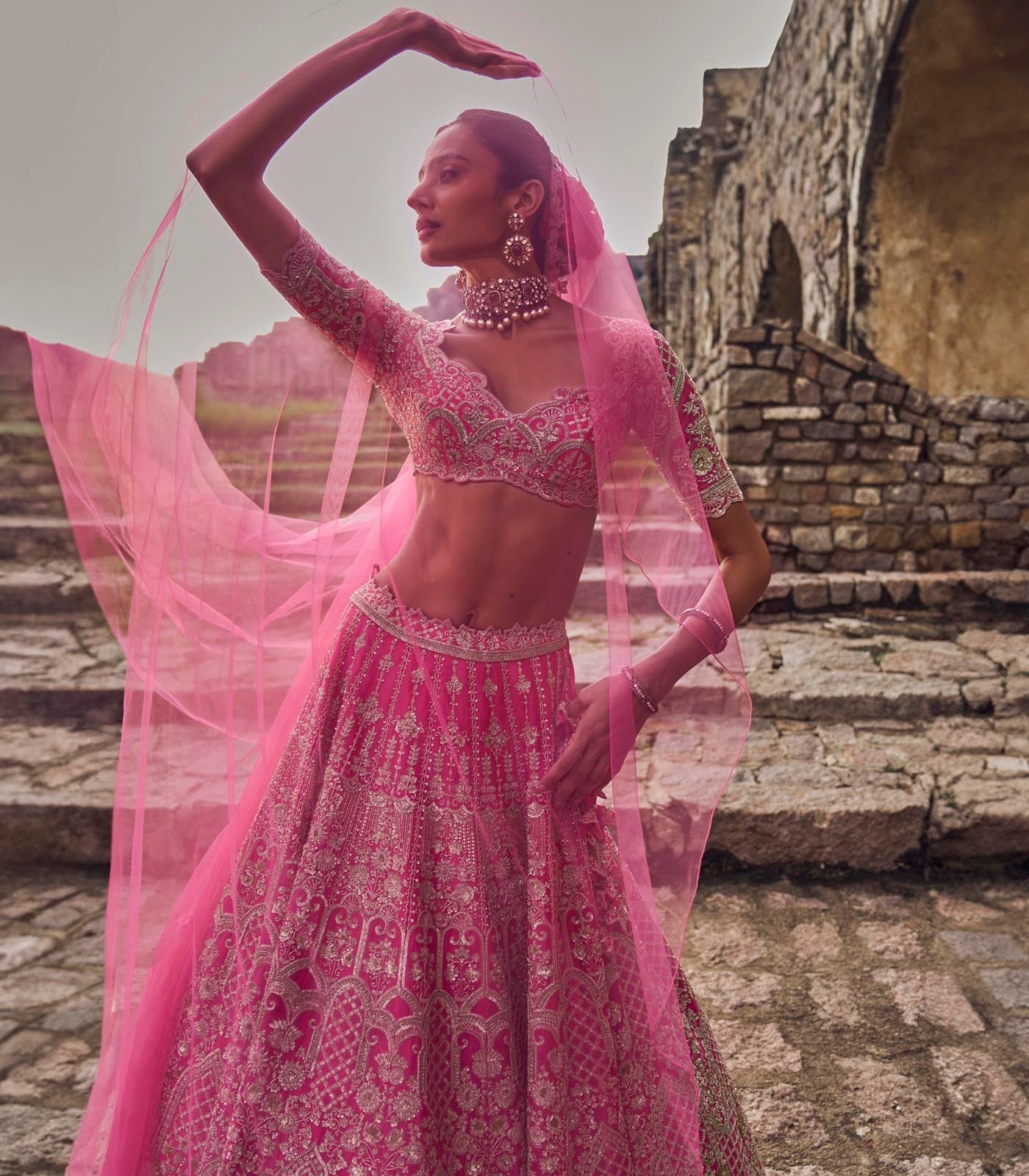 Candy Pink Rhea Lehenga Set
