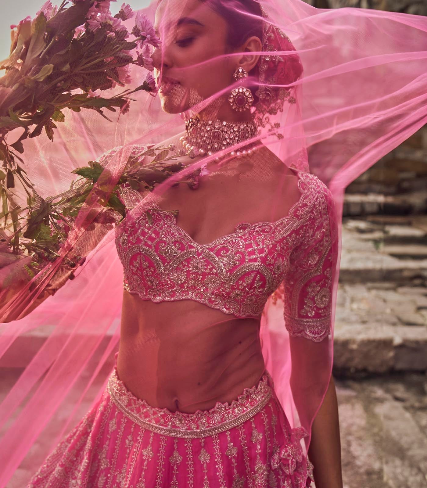 Candy Pink Rhea Lehenga Set