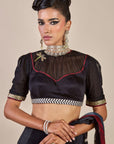Zebra Print Saree Set