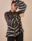 Zebra Print Short Top