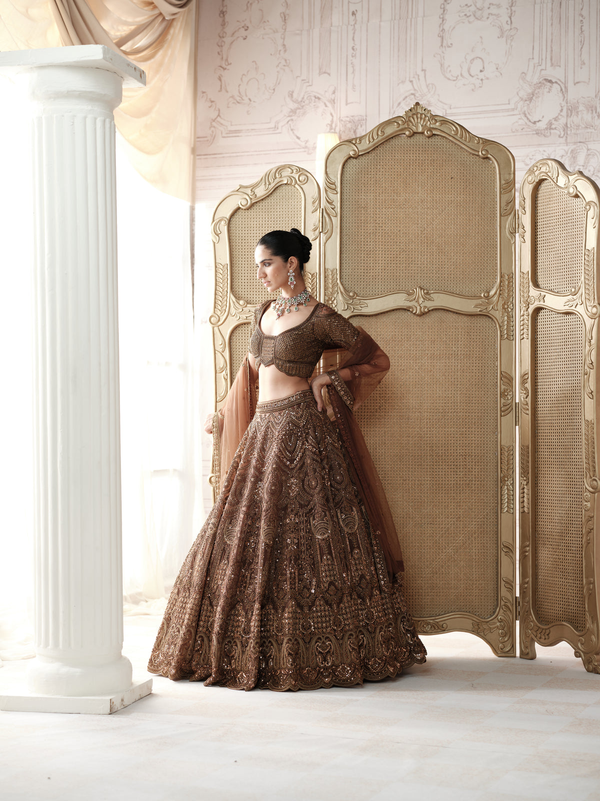 Cocoa Royale Embroidered Lehenga Set