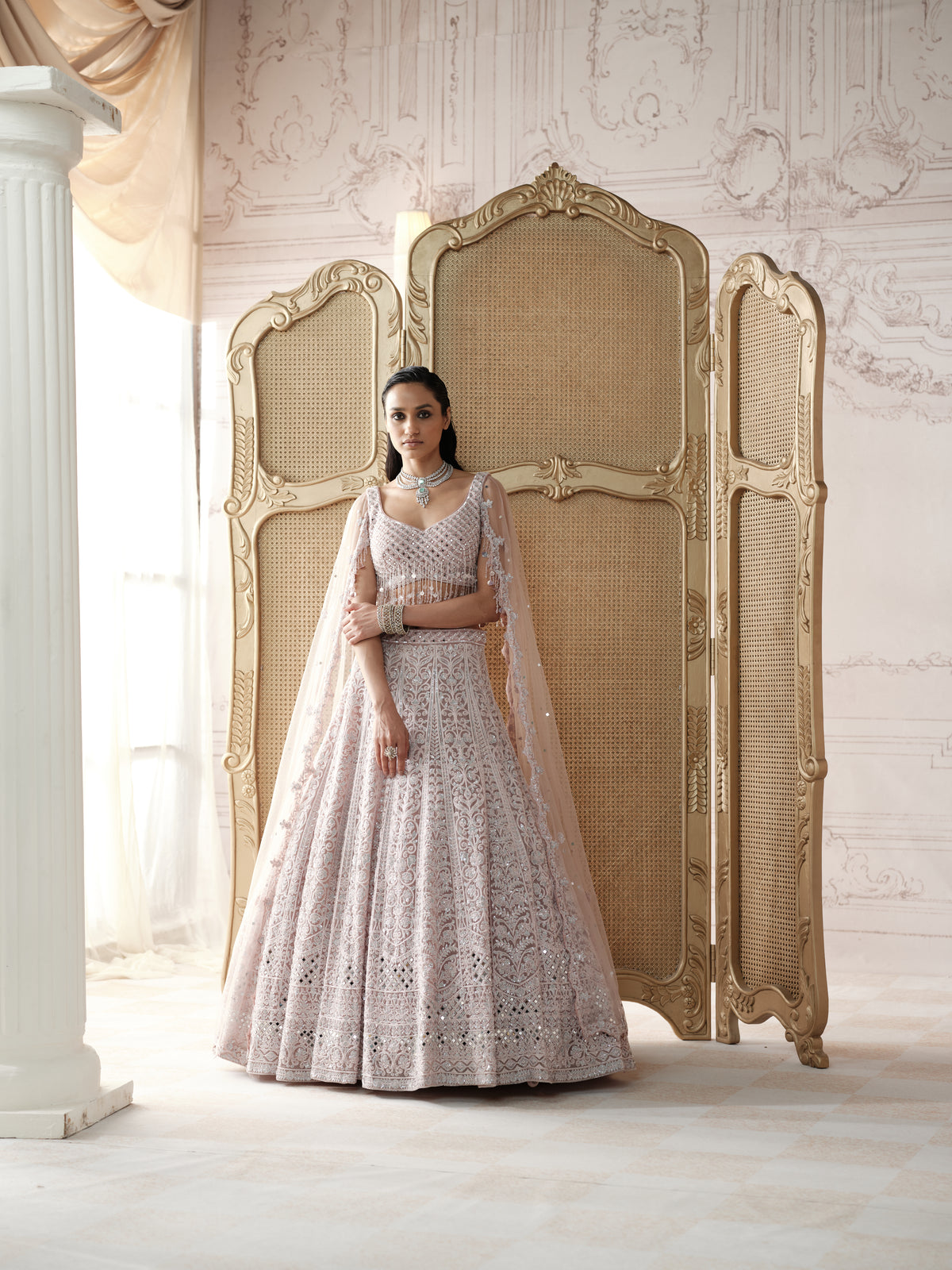 Blush Elysee Embroidered Lehenga Set