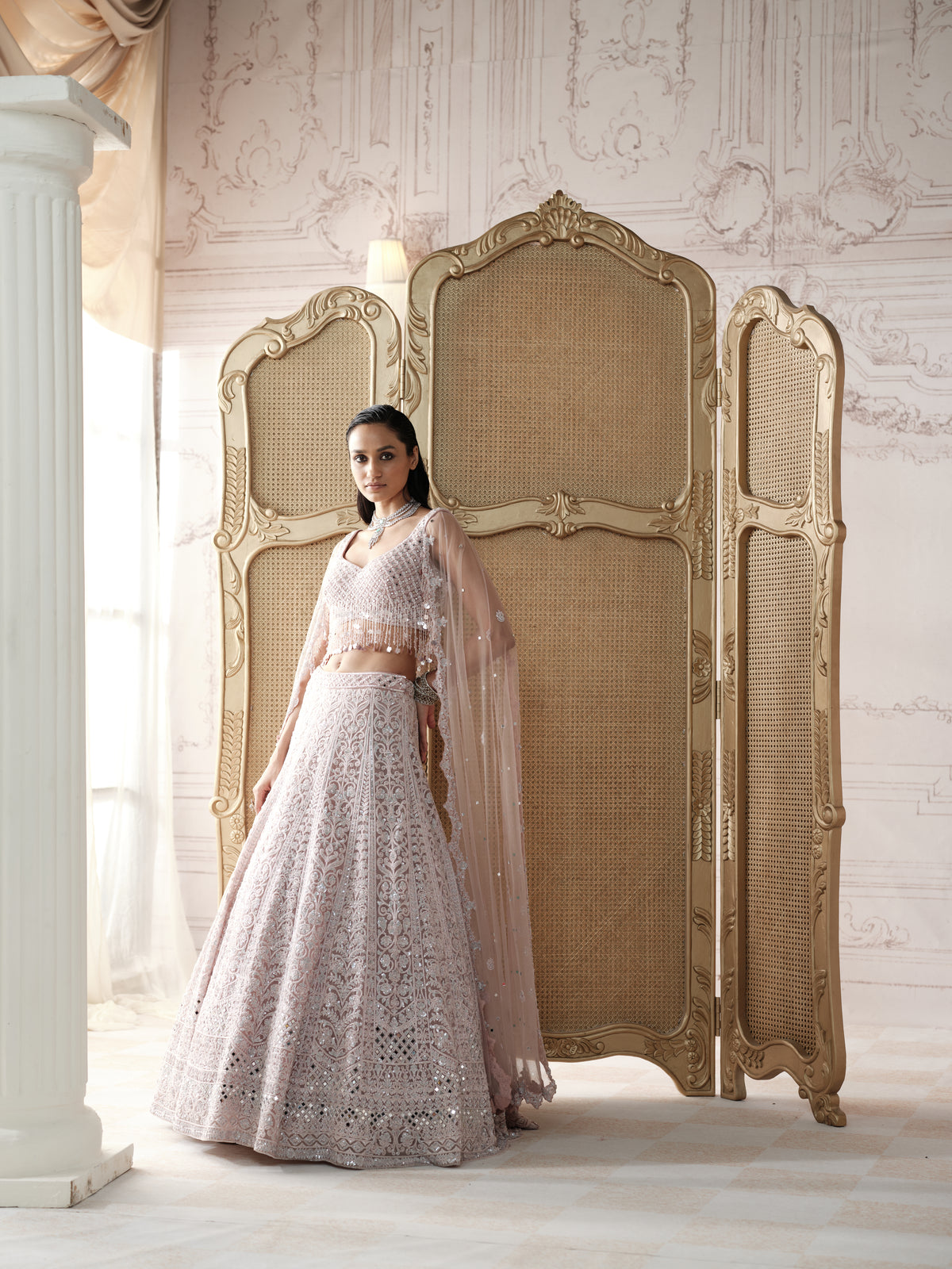 Blush Elysee Embroidered Lehenga Set