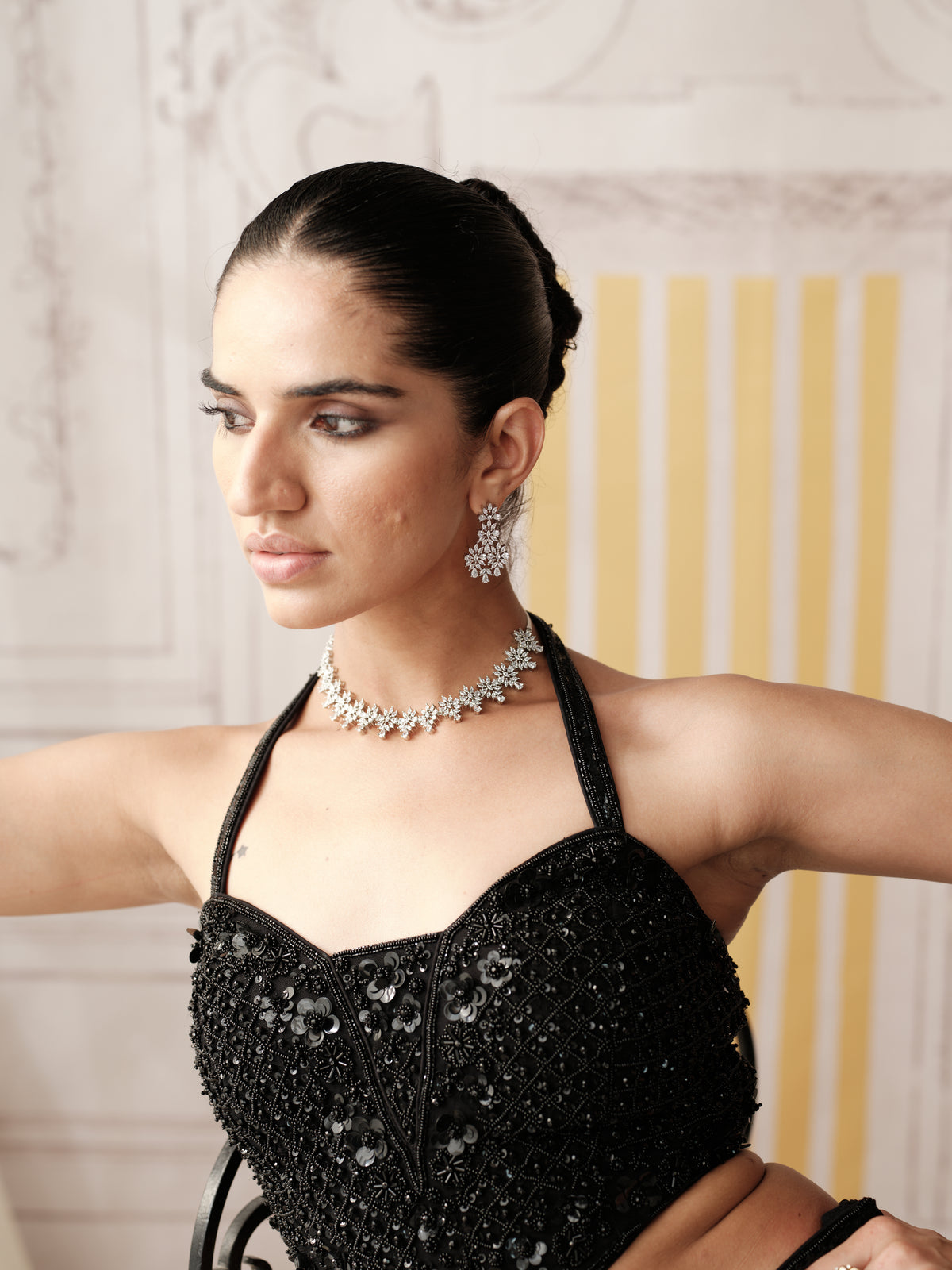 Noir Etoile Embroidered Lehenga Set