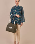 Prussian Blue Long Top