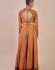 Rust Orange Sharara Set