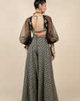 Black Bishop Sleeve Sharara Set