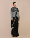 Black - Ivory Chevron Reversible Ika Jacket