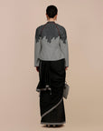 Black - Ivory Chevron Reversible Ika Jacket