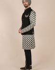 Black Trousers With Ombre Piping