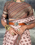 Blush Pink Saree Set