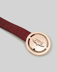 Burgundy - Green Reversible Belt