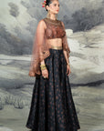 Burgundy - Midnight Blue Sharara Set | Baroda