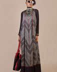 Chevron - Black Anarkali Set