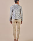 Creme Ivory Chevron Reversible Ika Jacket