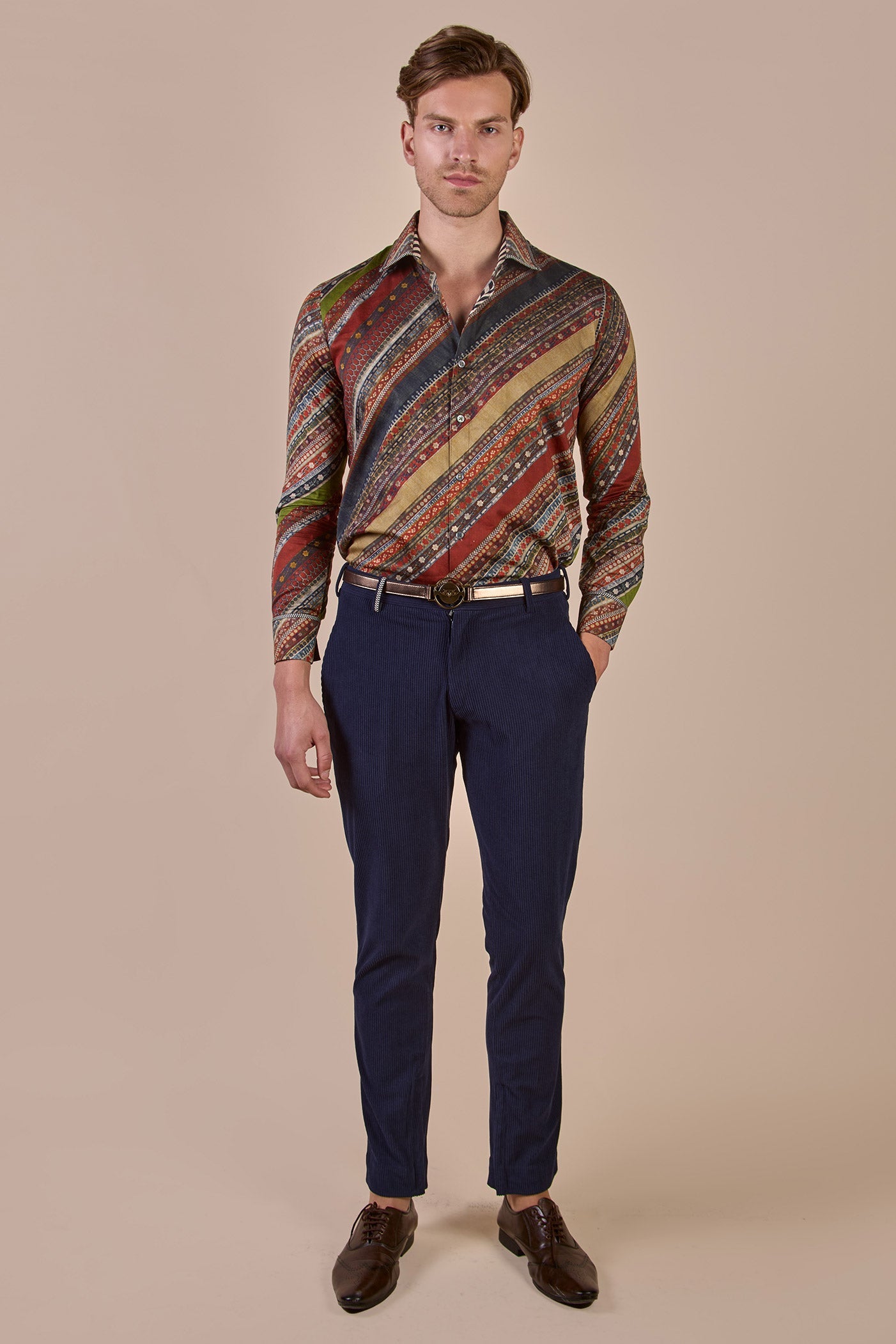 Sunny's Bridal - JJV By JJ Valaya - Multi Hued Striped Shirt - JJV by ...