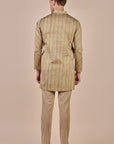 Olive Yellow Striped Kurta