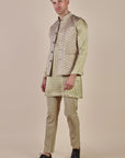 Olive Yellow Nehru Jacket
