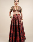 Carmine Red Skirt Set
