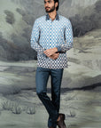 Cerulean Blue Ombre Shirt