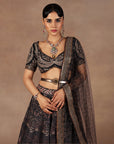 Charcoal Black Skirt Set