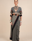 Chevron Saree Set