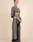 Chevron Saree Set