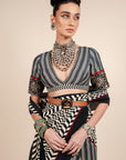 Chevron Saree Set