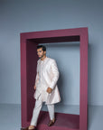 Majestic Floral Open Sherwani Set