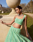 Sea Green Sequin Lehenga Set - Ready to Ship