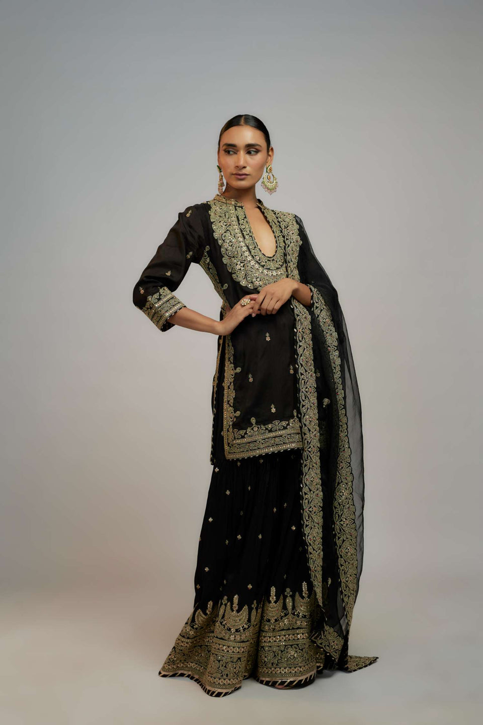 Golconda Shiddhat Sharara Set - Ready to Ship